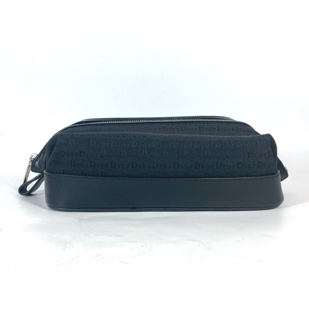Christian Dior Dior Second Bag Pouch Canvas Leather Men Women Black — Like New