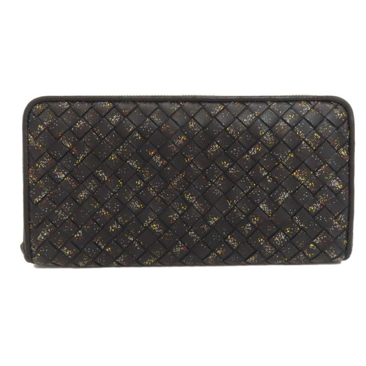 Bottega Veneta Intrecciato Round Zip Long Wallet Calfskin Women's