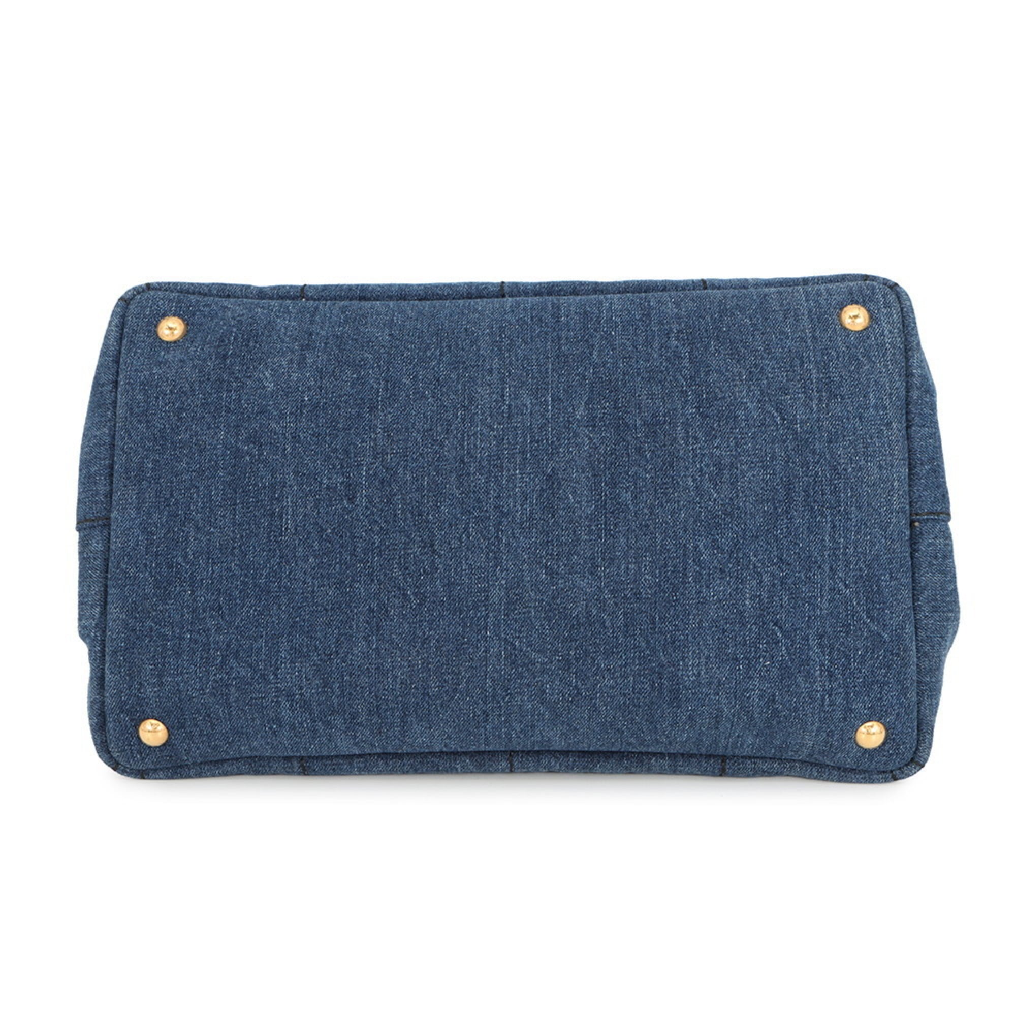 Prada Canapa Medium Denim Tote Bag 1BG642 PRADA 2-way