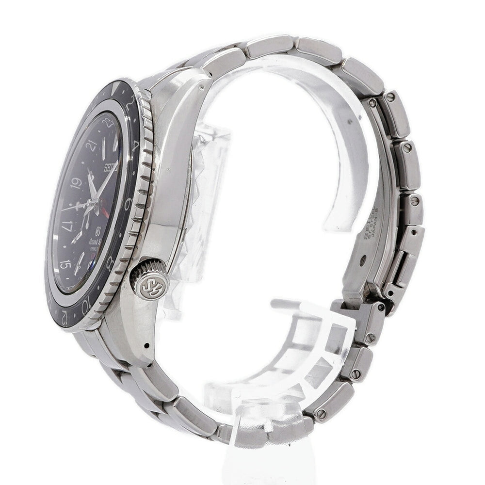 Seiko Grand GMT Power Reserve SBGE001 Black Dial Men's Watch — Good