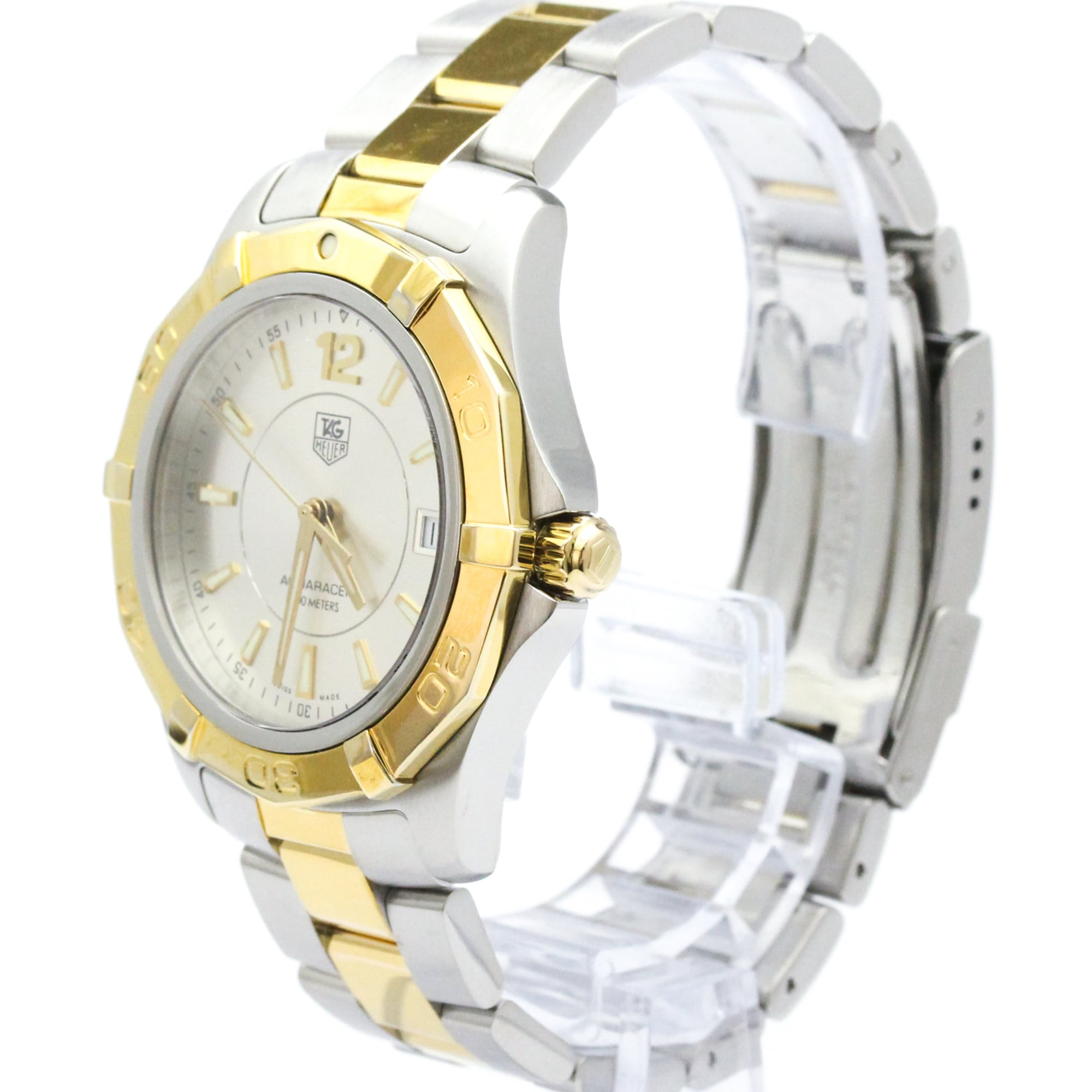 TAG HEUER Aquaracer Gold Plated Steel Quartz Watch WAF1120 Polished — Very Good