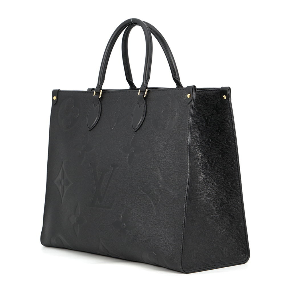 Louis Vuitton Monogram Empreinte OnTheGo GM Tote Bag M44925, Handbag, 2-way Shoulder Bag, Black, Monogram, LOUIS VUITTON — Like New