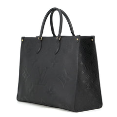 Louis Vuitton Monogram Empreinte OnTheGo GM Tote Bag M44925, Handbag, 2-way Shoulder Bag, Black, Monogram, LOUIS VUITTON — Like New