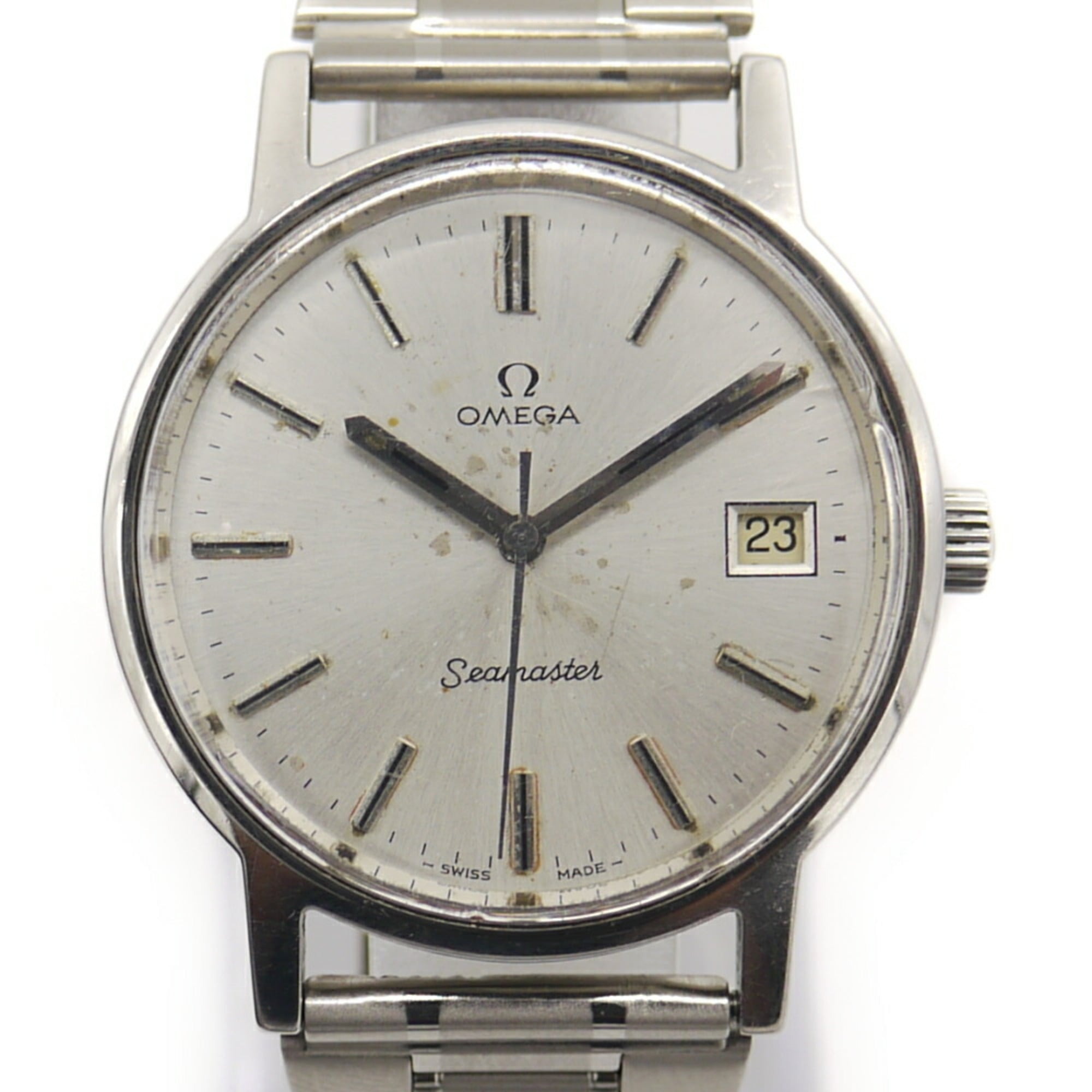 OMEGA Seamaster manual winding watch silver dial — Good