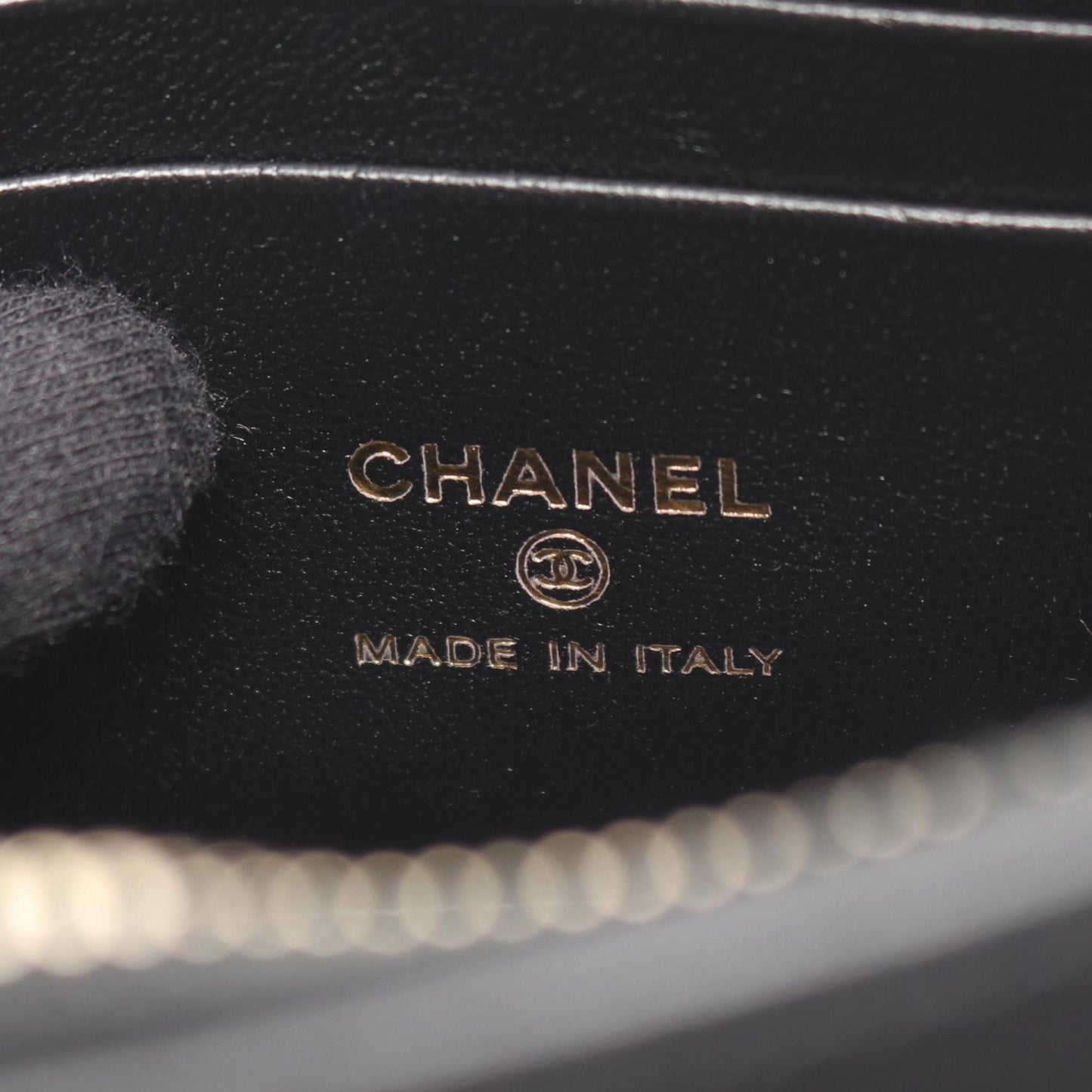 CHANEL Matelasse Shoulder Bag, Lambskin Leather, Women's, Black and White, AP4516