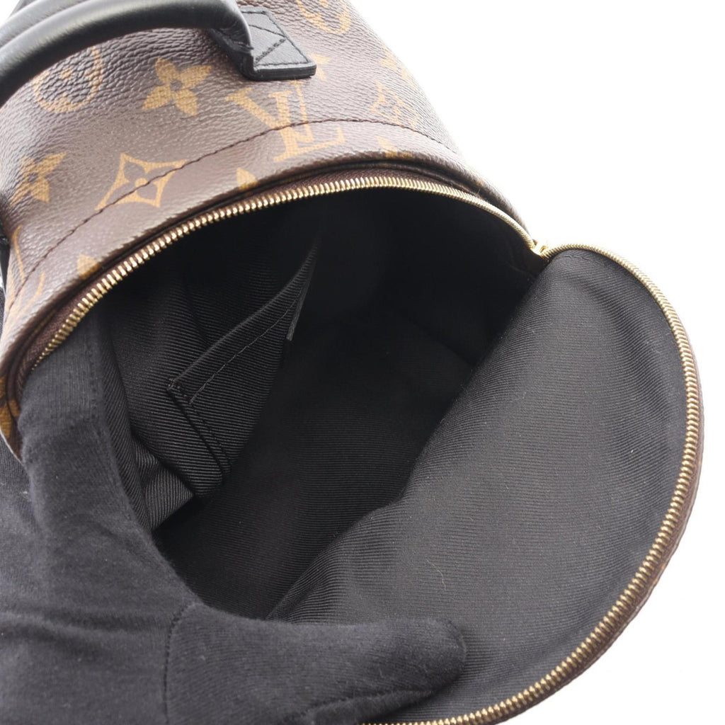 Louis Vuitton Palm Springs Mini Backpack, M44873, Coated Canvas and Leather Monogram, Women's, Brown Black