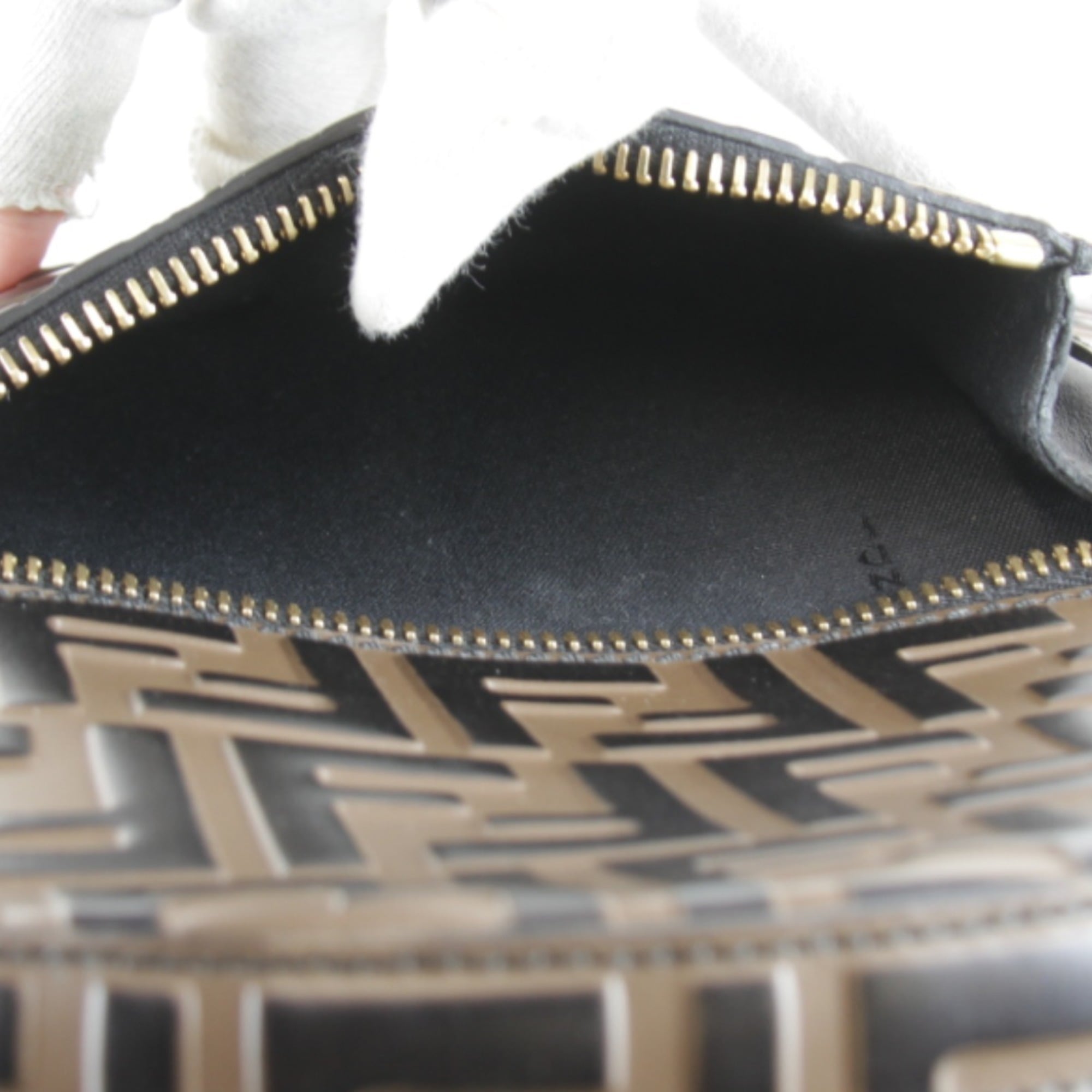 FENDI Zucca 8B2038 Backpack/Daypack Leather Brown