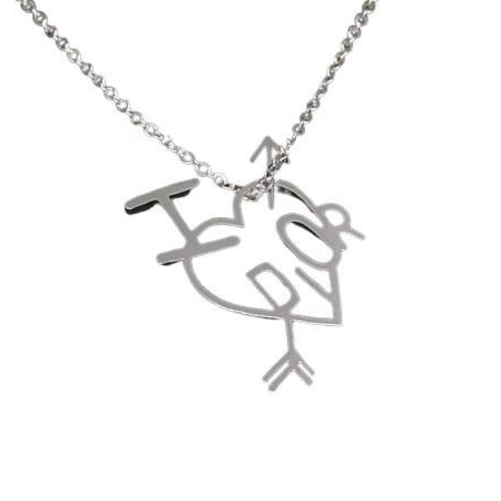 Christian Dior Necklace Silver Metal Women's Heart Arrow