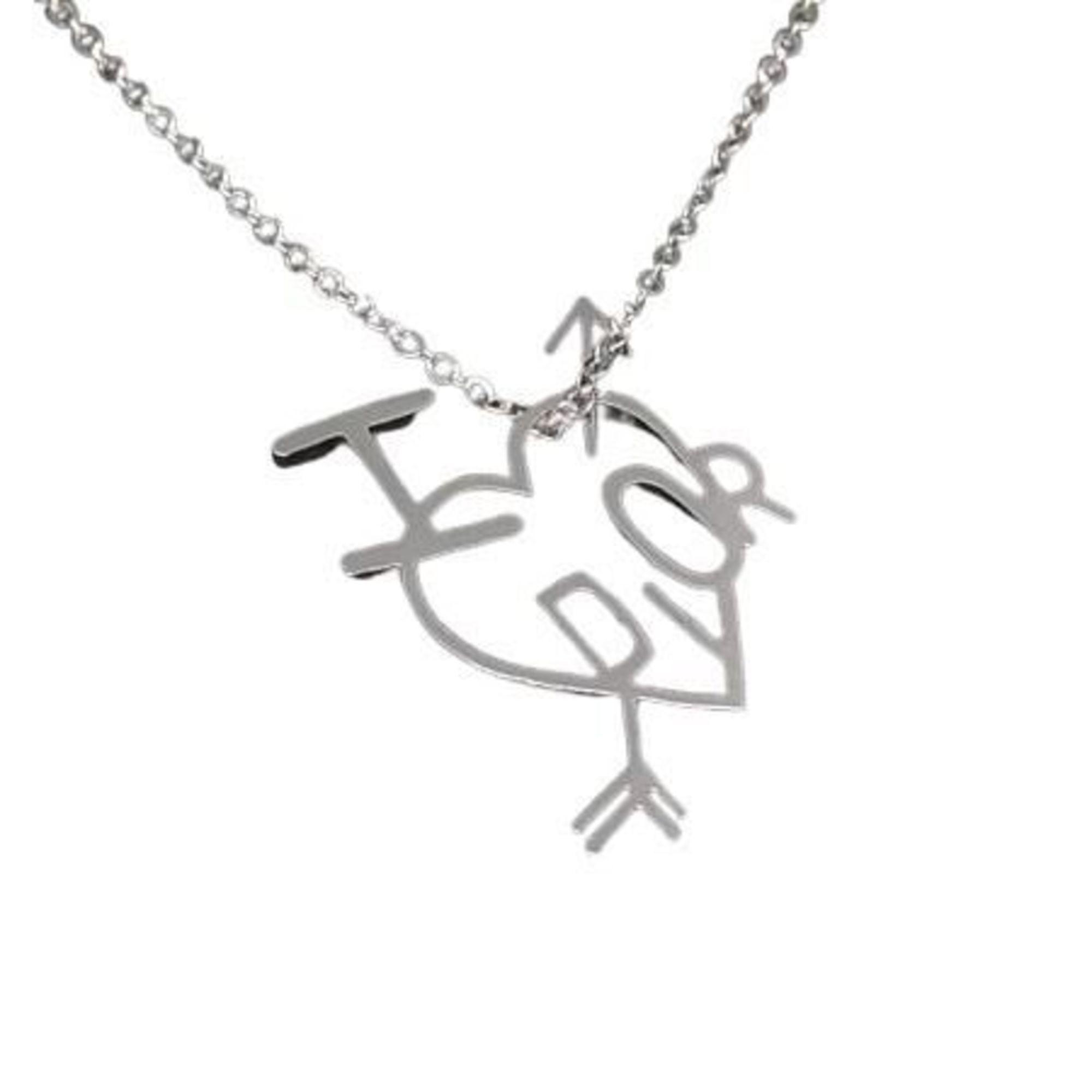 Christian Dior Necklace Silver Metal Women's Heart Arrow