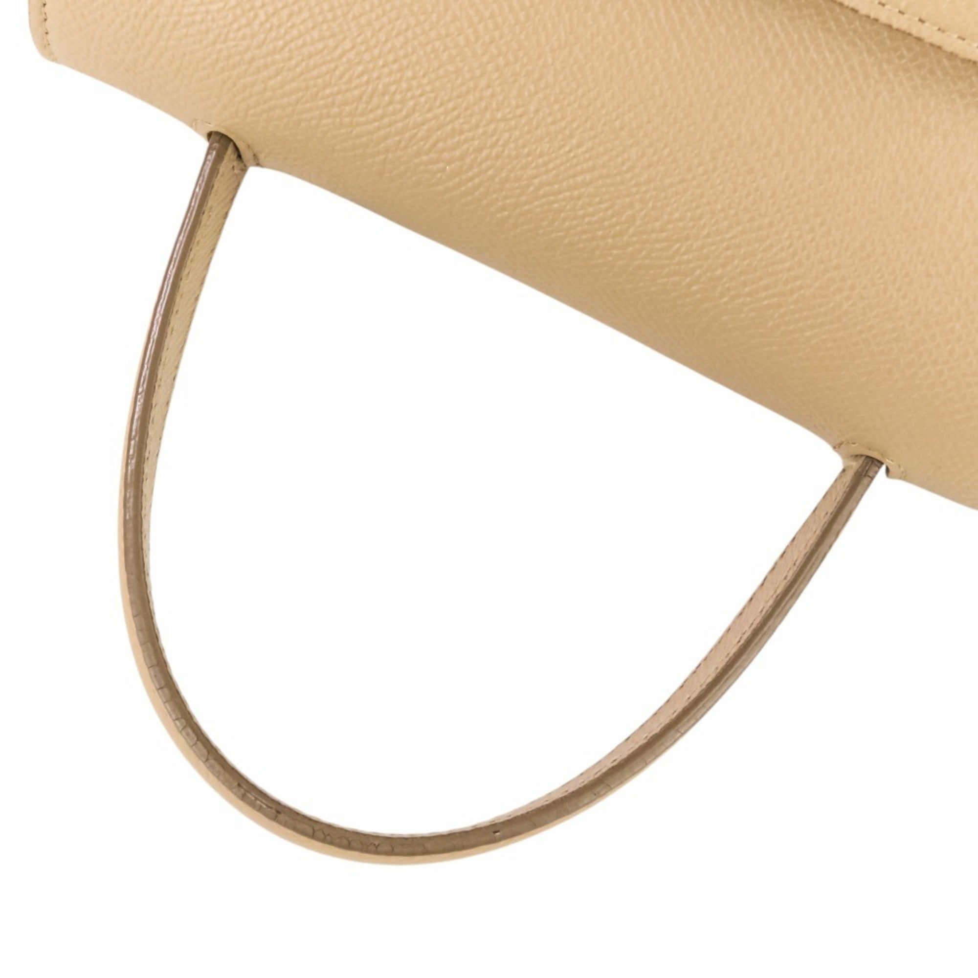 CELINE Belt Bag Nano 2-way shoulder bag, grained calfskin, beige, women's — Like New