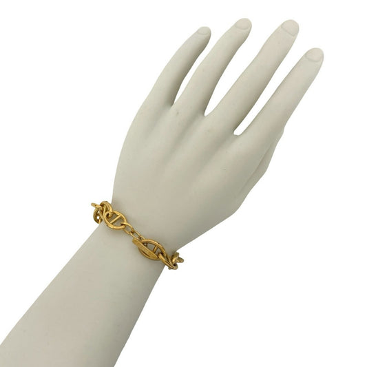 GUCCI Anchor Chain Bracelet Logo Bangle Gold 37354