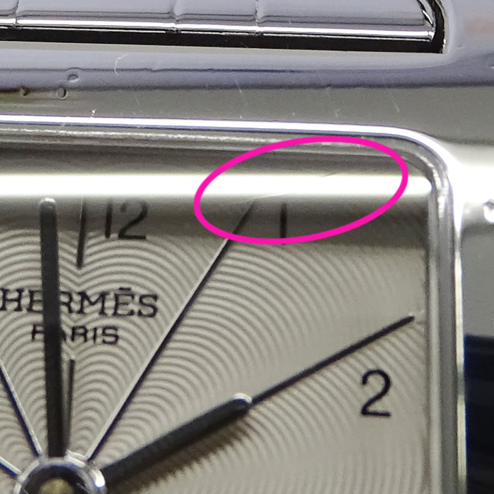 Hermes HERMES Women's Watch, Brand H-Watch, Quartz, Stainless Steel (SS), HH1.210, Silver/Ivory — Good