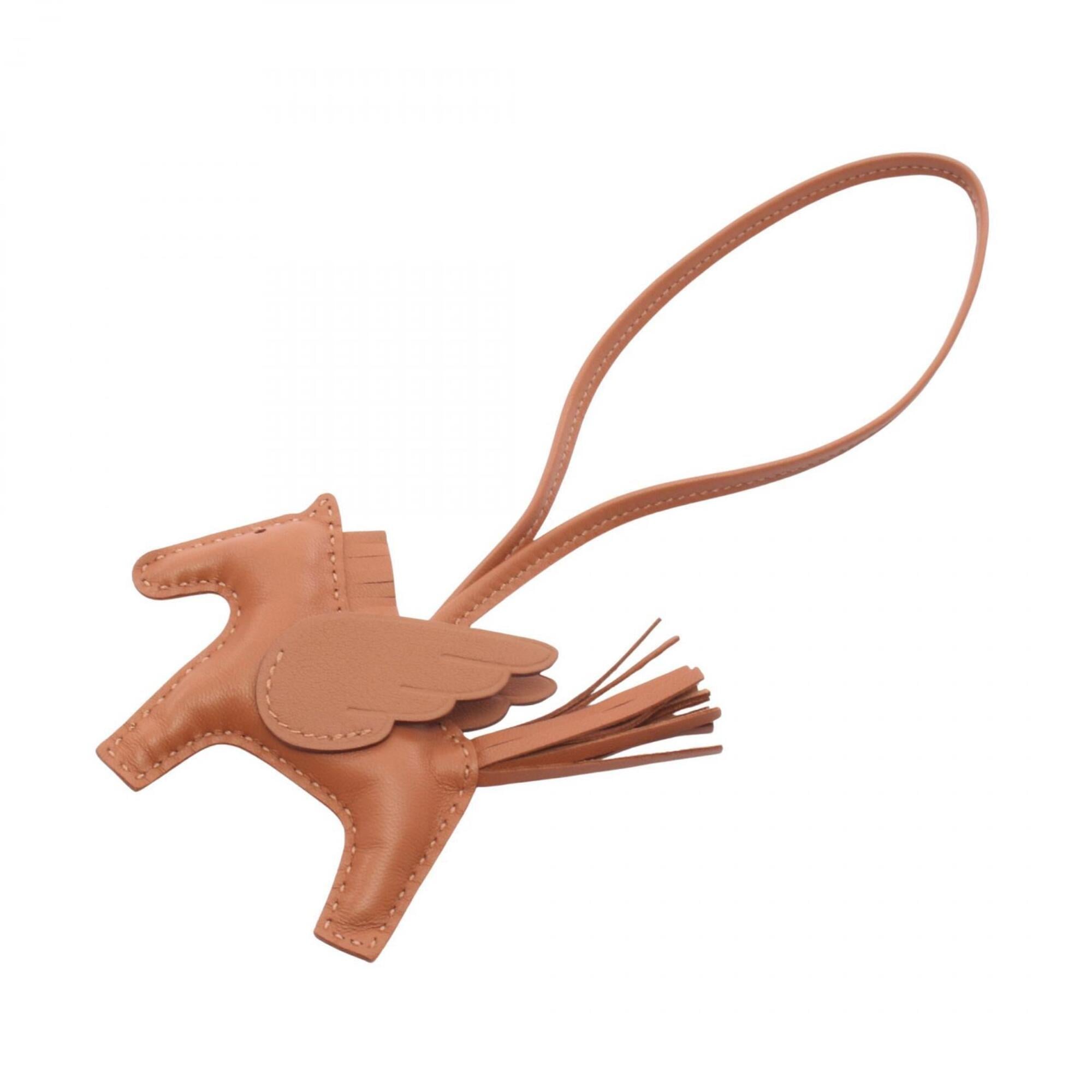 Hermes Rodeo Pegasus PM Gold Charm Accessory, Agneau Milo Veau Swift Leather, Brown Tone, for Women — New - Store Return