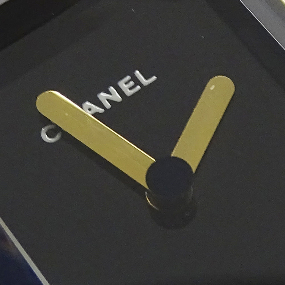 Chanel CHANEL Women's Watch Brand Premiere Quartz QZ GP Leather L Size H0001 Square Gold Black — Good