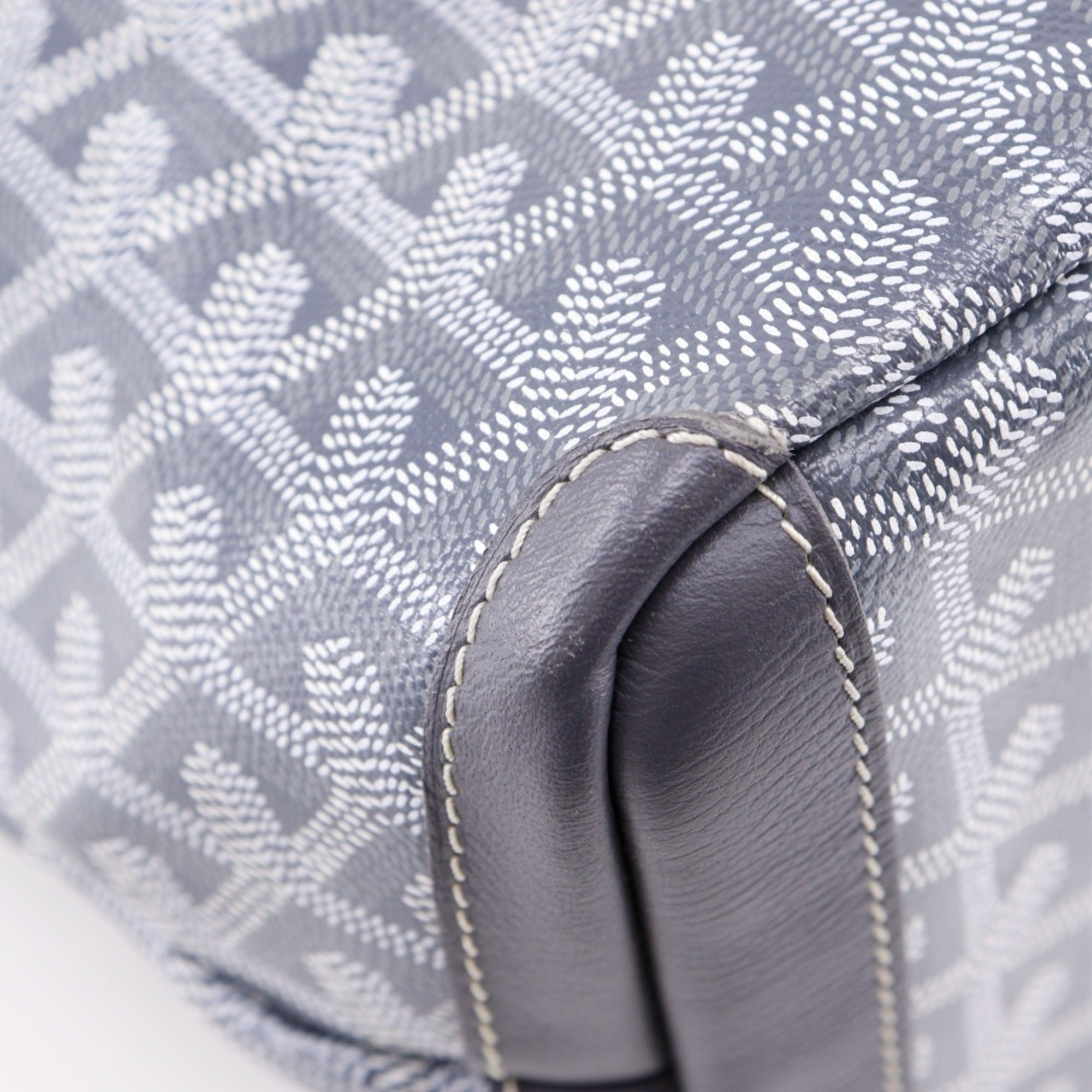 Goyard Artois PM Tote Bag, PVC and Calfskin, Gris Gray, A4 Size, Unisex