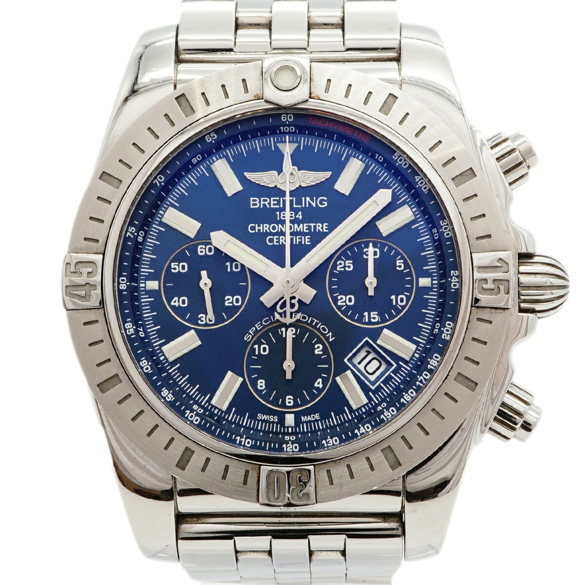Breitling Chronomat 44 AB0115 Blue Dial Men's Watch — Good