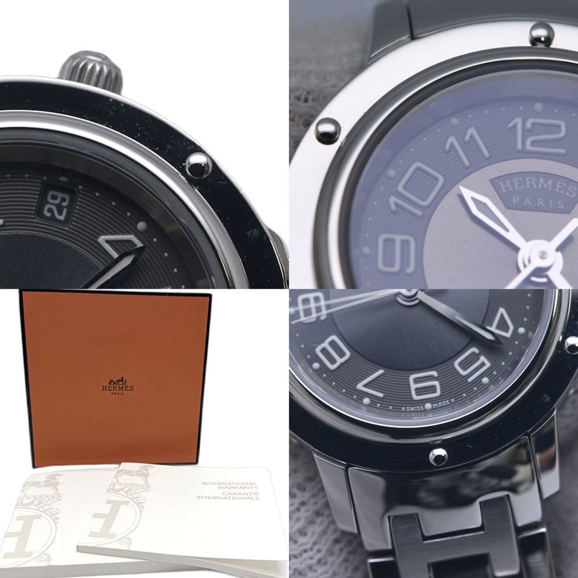 HERMES Clipper Classic CP1.210.230 4969 Women's Watch, Stainless Steel, 130489 — Very Good