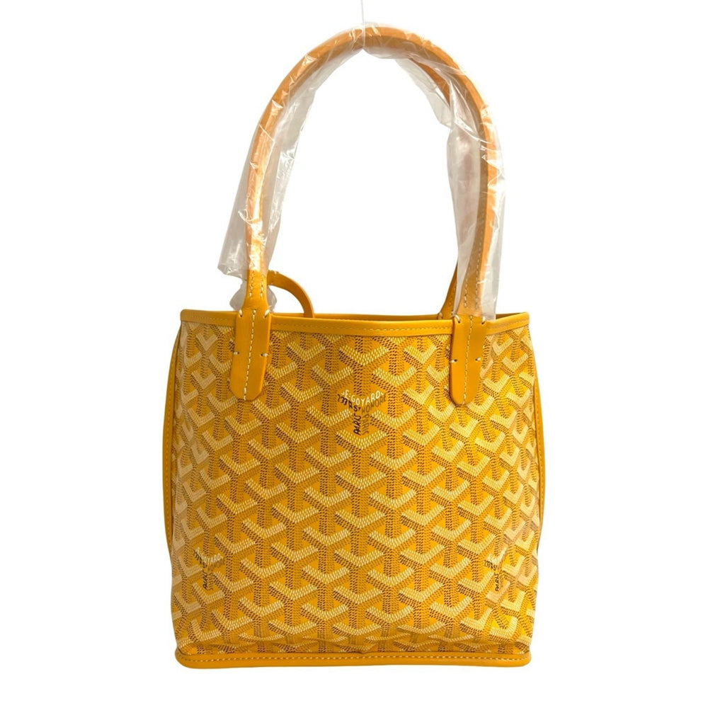 GOYARD Ange Mini Leather Tote Bag, Handbag, Yellow, 1085c — Like New