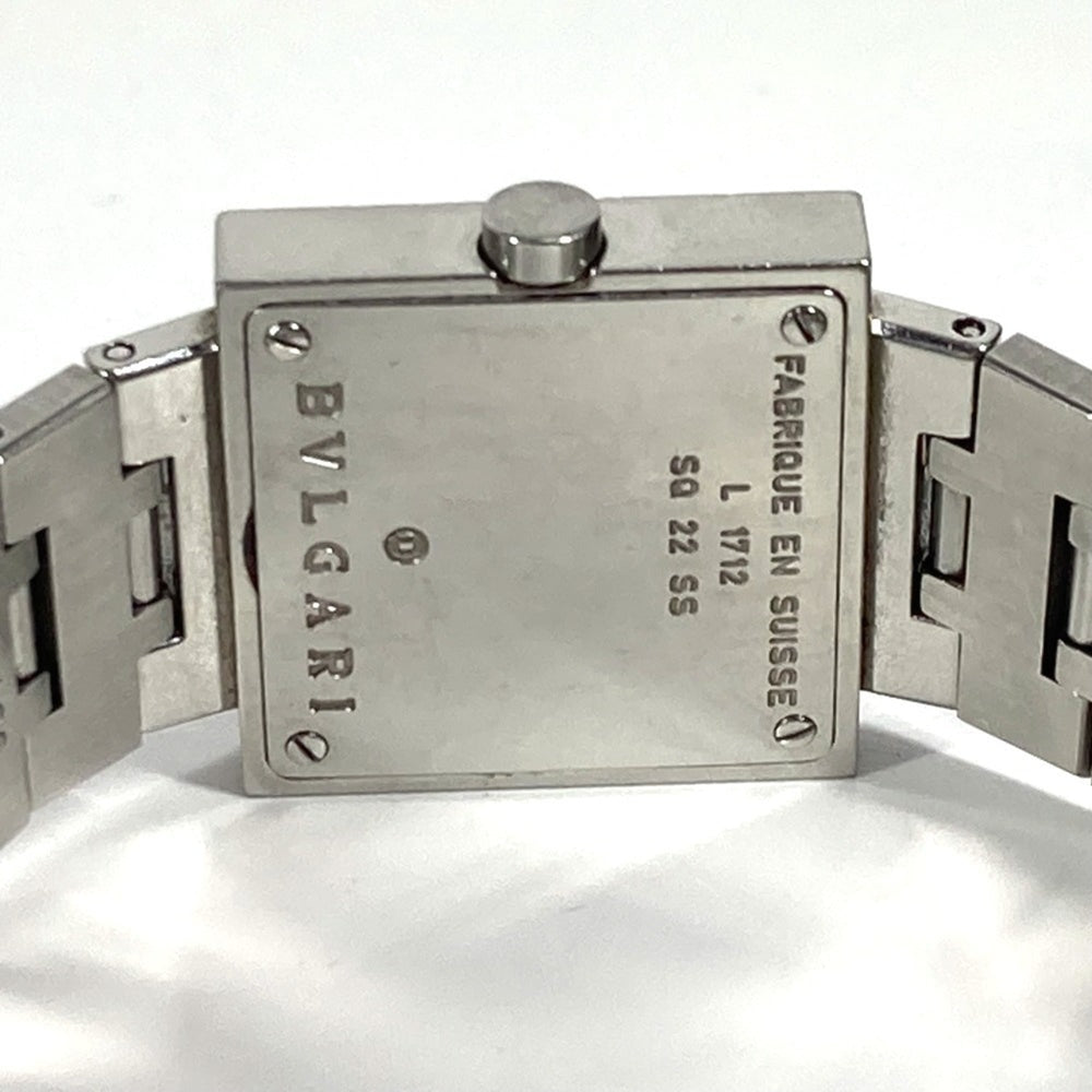 BVLGARI SQ22SS Square Quadrado Ladies Watch, SS, Silver — Good