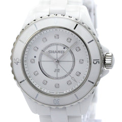 CHANEL J12 Diamond Ceramic Quartz Ladies Watch H5703 Polished — Very Good