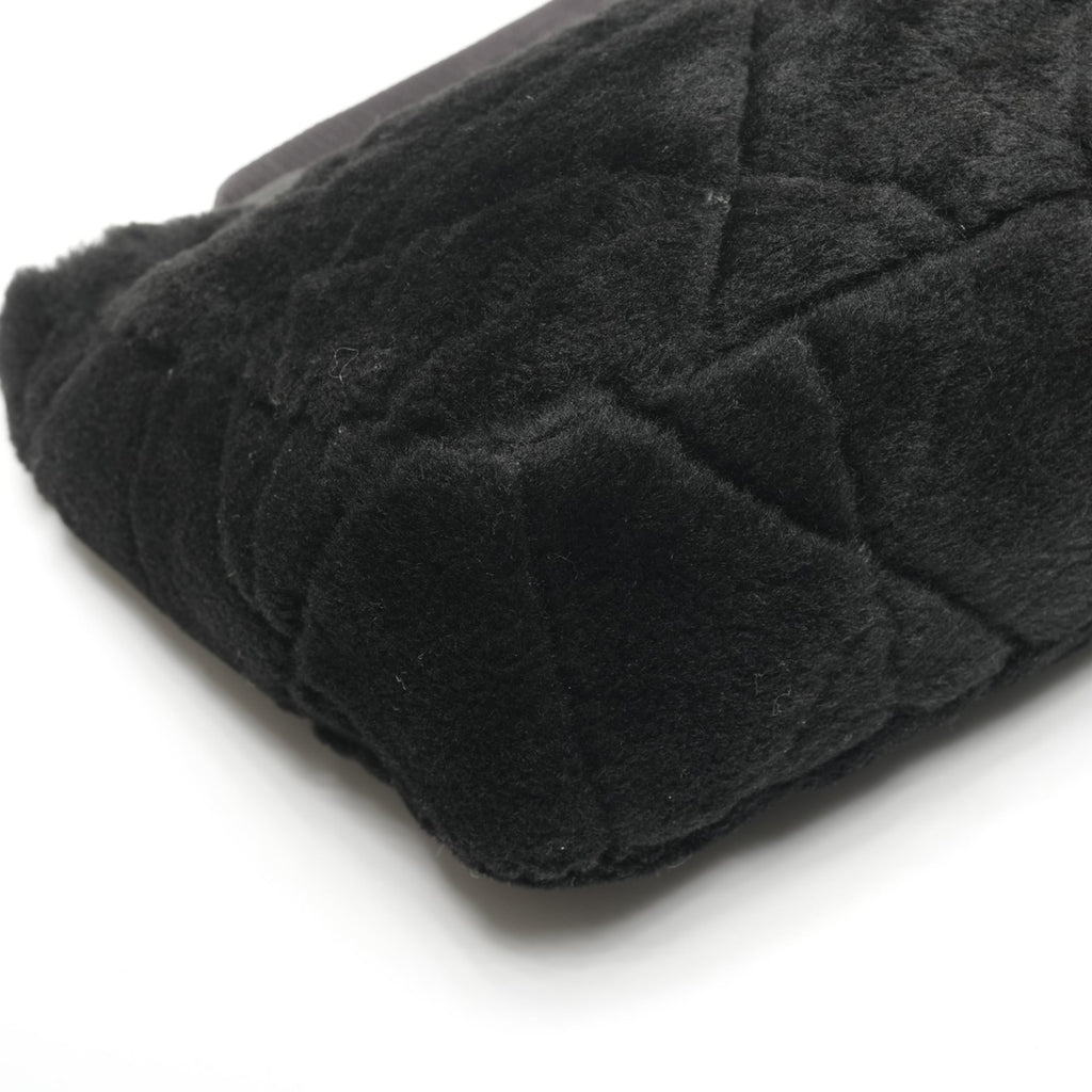 Prada Boa Mouton Shoulder Bag in Black