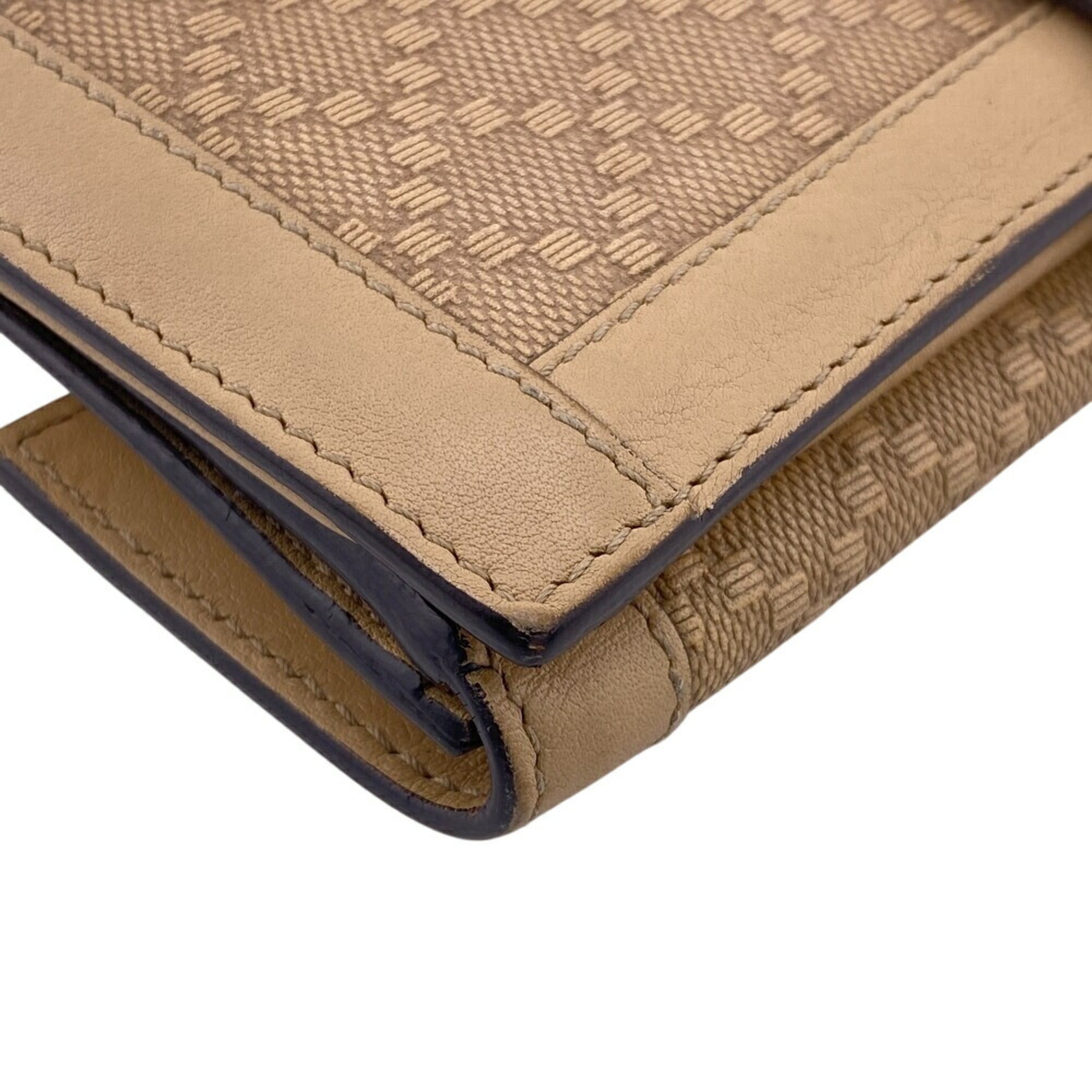 GUCCI 231839 W Diamante Long Wallet Beige Women's