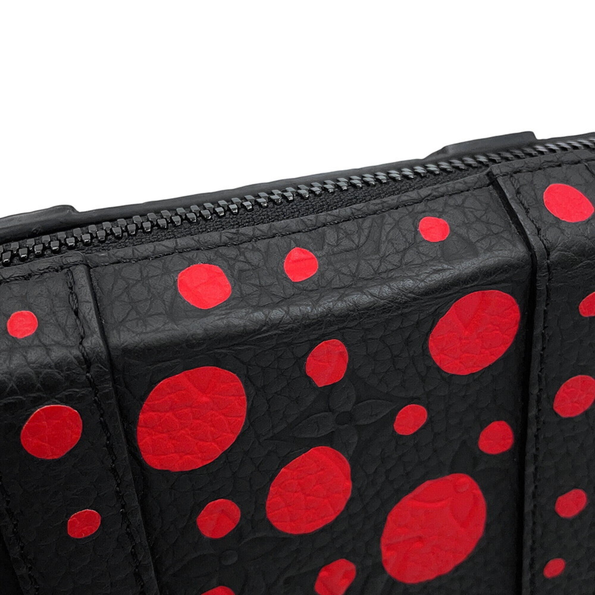 Louis Vuitton Shoulder Bag Monogram Taurillon Infinity Dot LV x YK Soft Trunk Wallet M81905 Black Yayoi Kusama Handbag LOUIS VUITTON — Like New