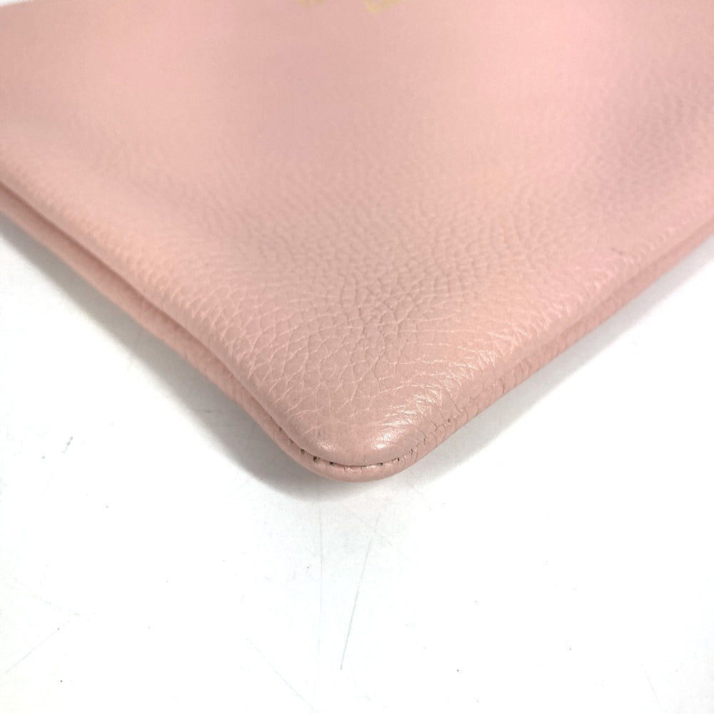 GUCCI 460187 Logo BEE Animalier Bee Bag Second Handbag Pouch Clutch Leather Men's Women's Pink Like New — Like New