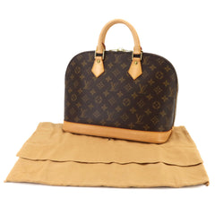 Louis Vuitton Monogram Alma Handbag, Brown, M51130, Gold Hardware — Like New