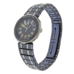 Corum Admiral's Cup Watch 39.610.30.V50 Stainless Steel x Gun Blue Quartz Analog Display Navy Dial Admirals Ladies — Good