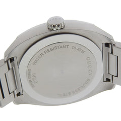 Gucci Date 100m YA142201 142 2 Black Dial Stainless Steel Quartz Watch with Battery, 43mm Men's — Very Good