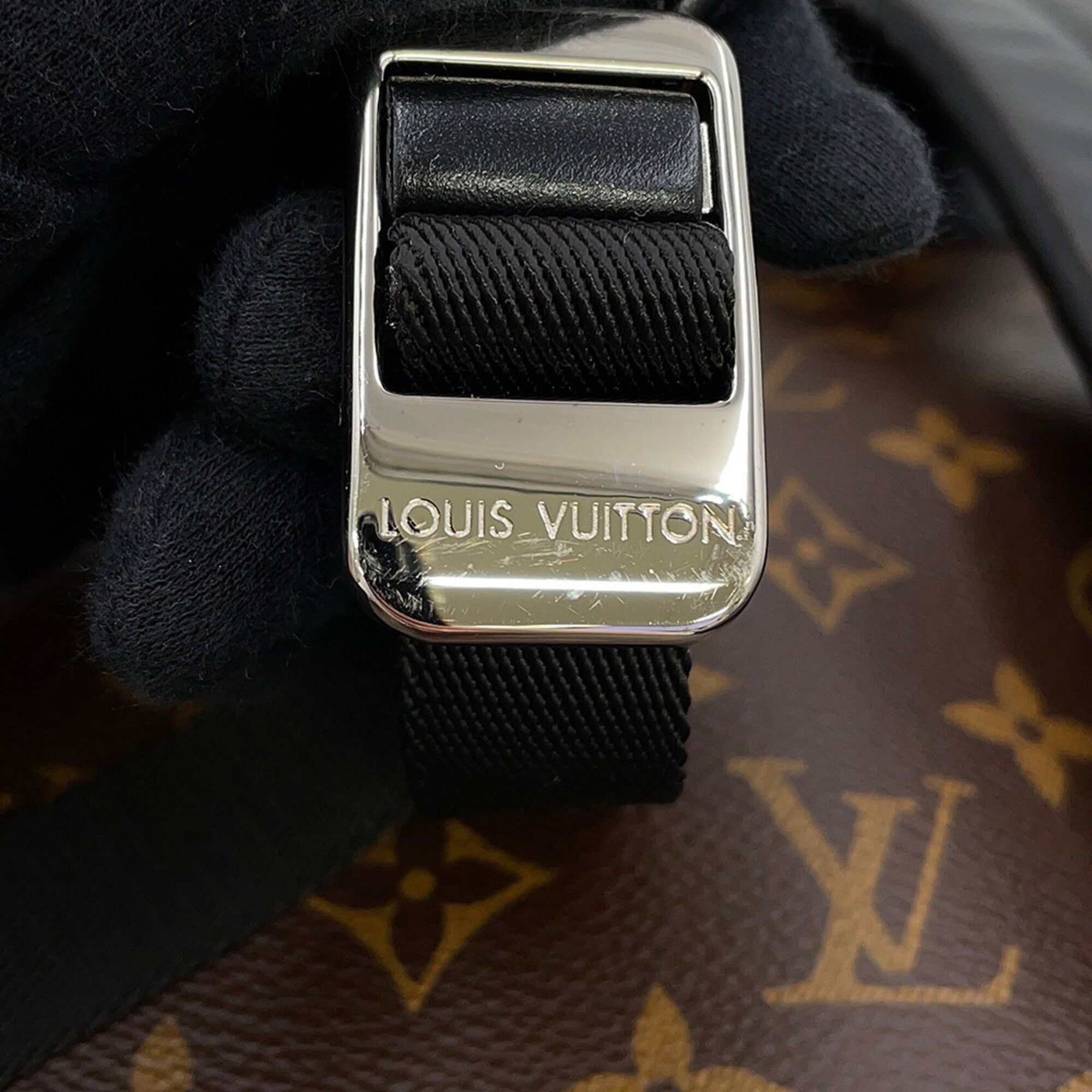 Louis Vuitton Monogram Macassar Josh NV M45349 Backpack LOUIS VUITTON Handbag Black Men's — Like New