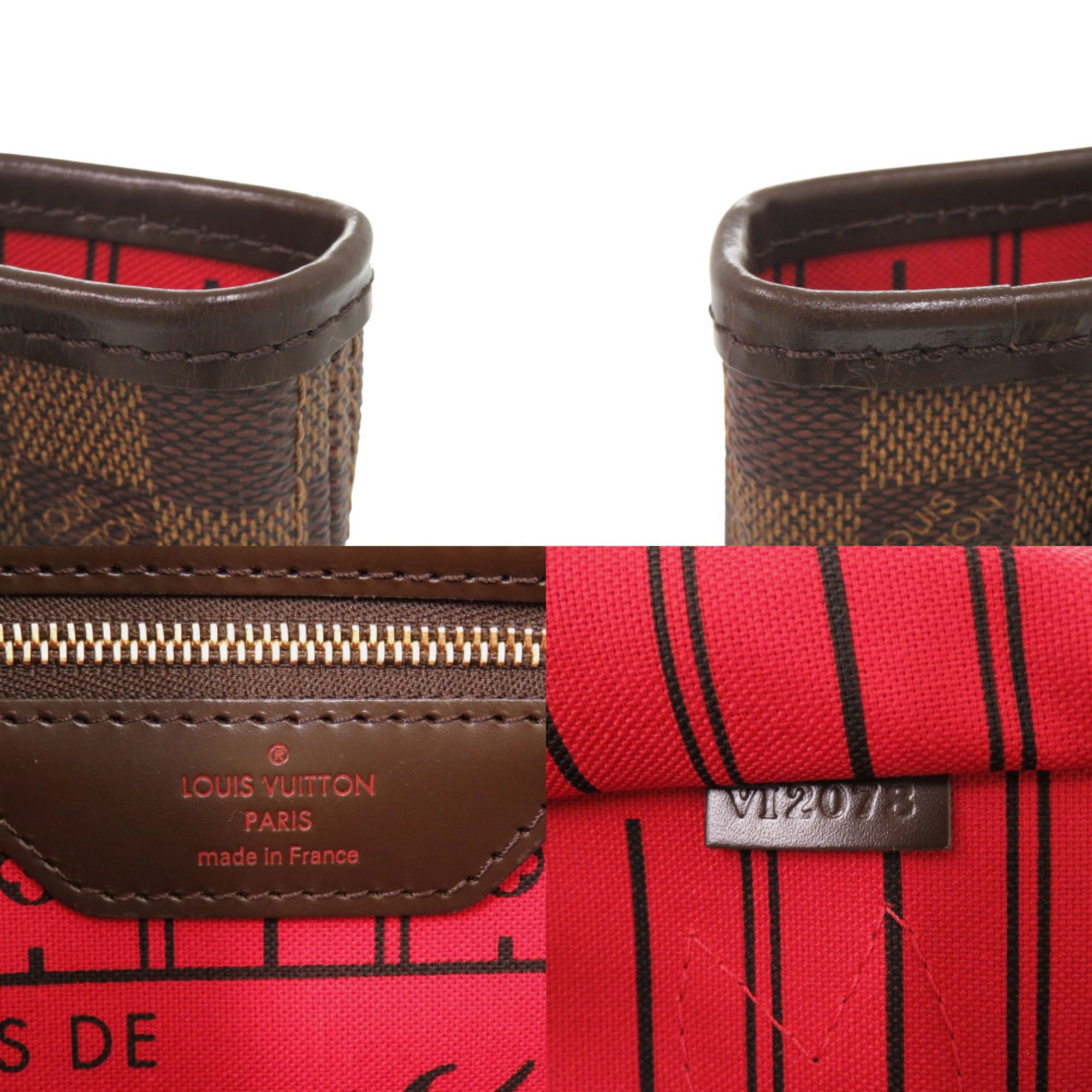 Like new Louis Vuitton Neverfull PM Damier Cerise Tote Bag N51109 LV 0463LOUIS VUITTON — Like New