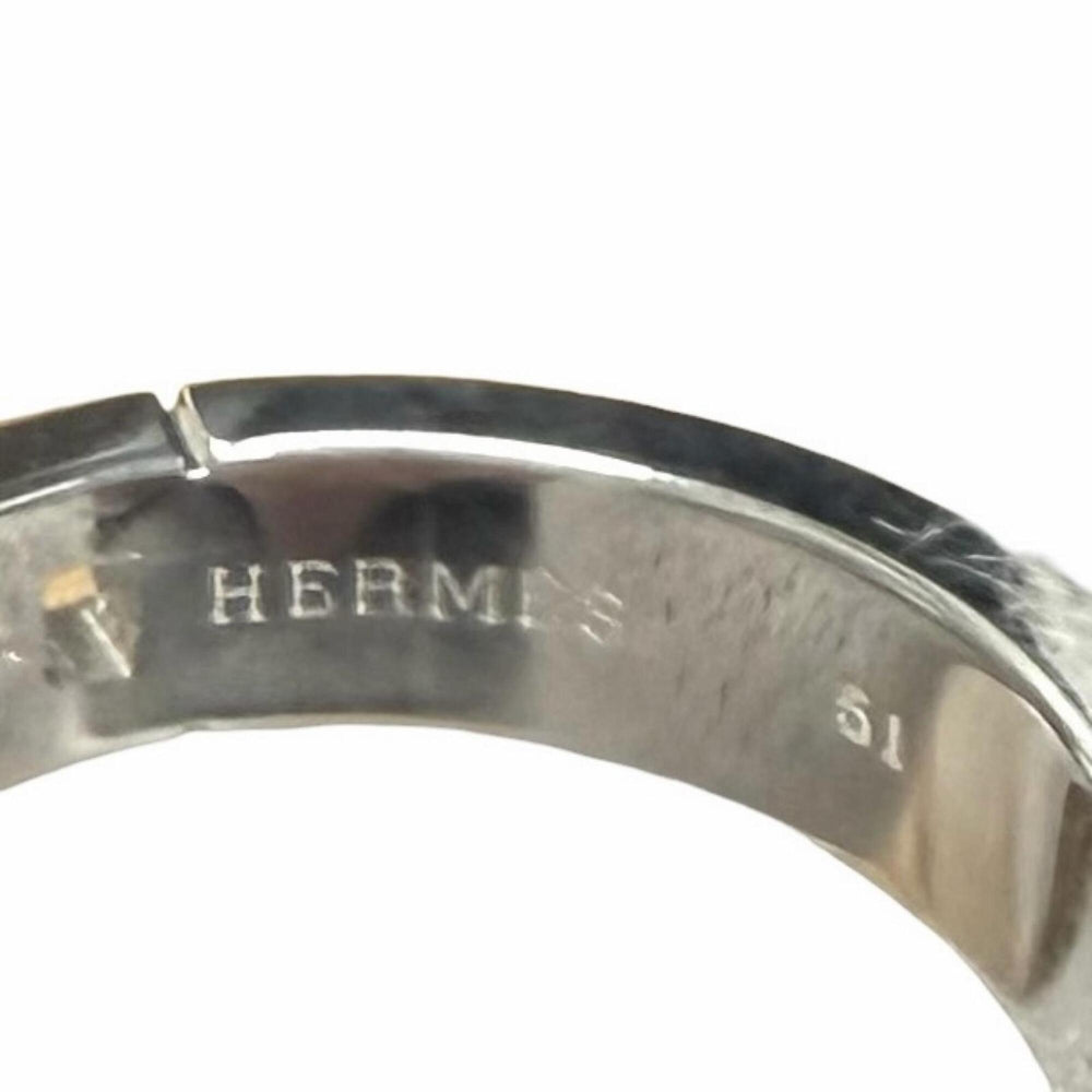 HERMES Vintage AG925 Hercules Ring, Silver, Size 51, Weight 5.17g, Women's — Like New
