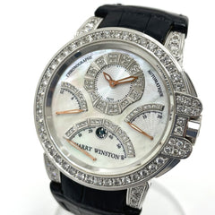 HARRY WINSTON MCRA44W Ocean Chrono Triple Retrograde Automatic Watch, 18K White Gold, Men's — Good