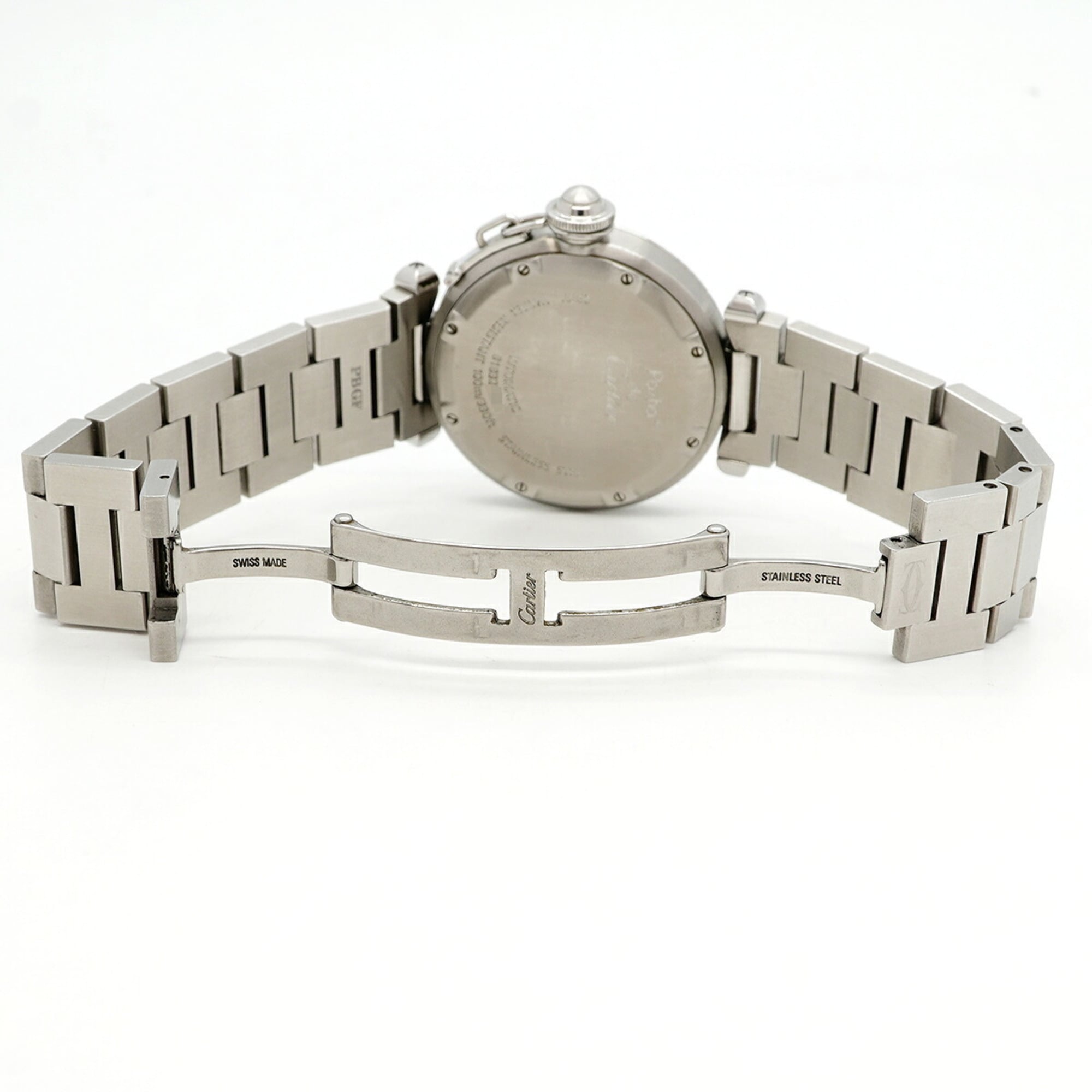 Cartier Pasha C Meridian GMT W31029M7 Silver Dial Watch (Boys' Size) — Good