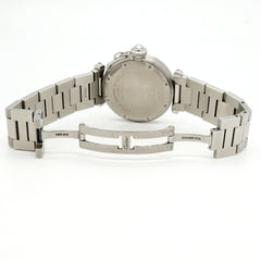 Cartier Pasha C Meridian GMT W31029M7 Silver Dial Watch (Boys' Size) — Good