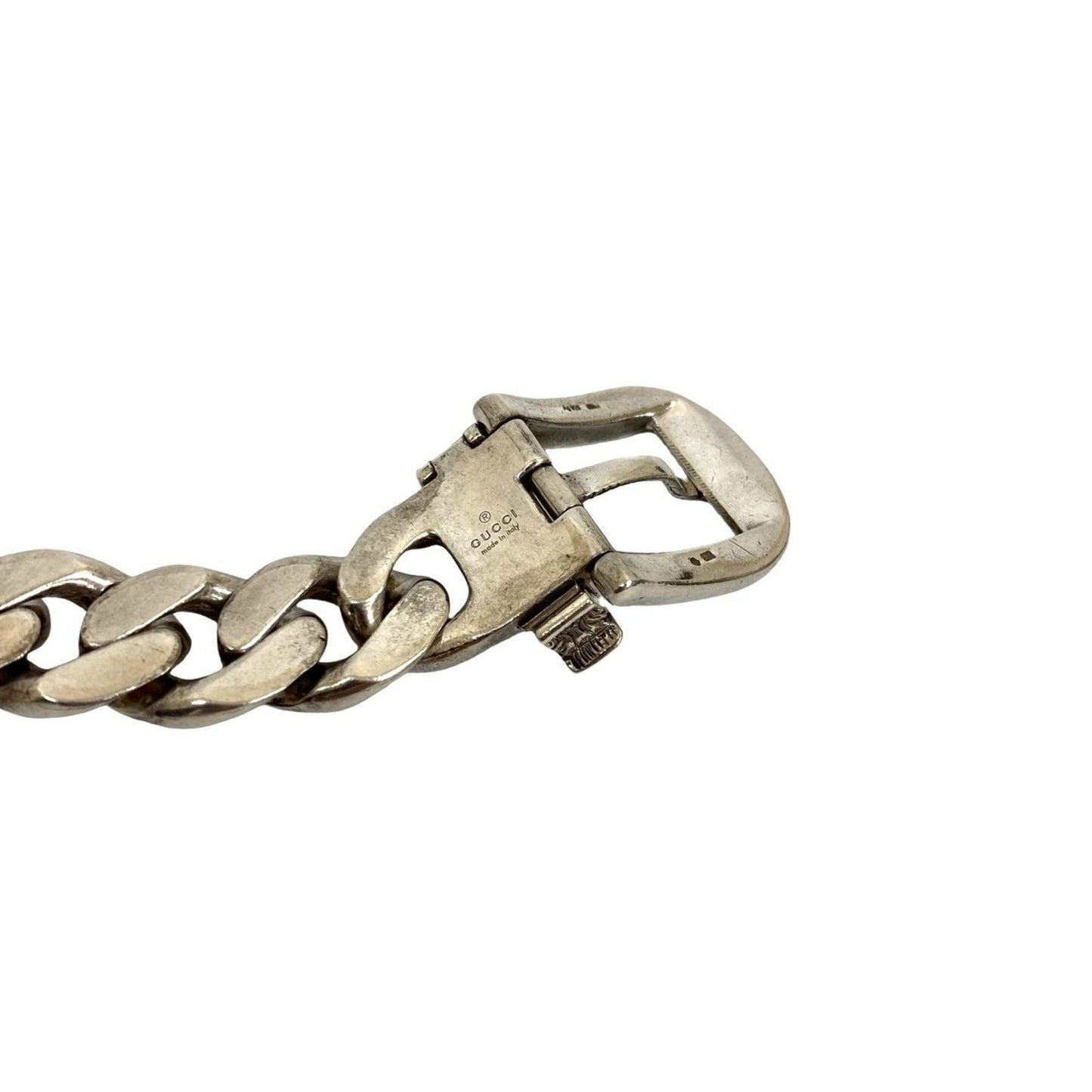 GUCCI Arabesque Cat Head Curb Chain Necklace in Sterling Silver (925) 68420