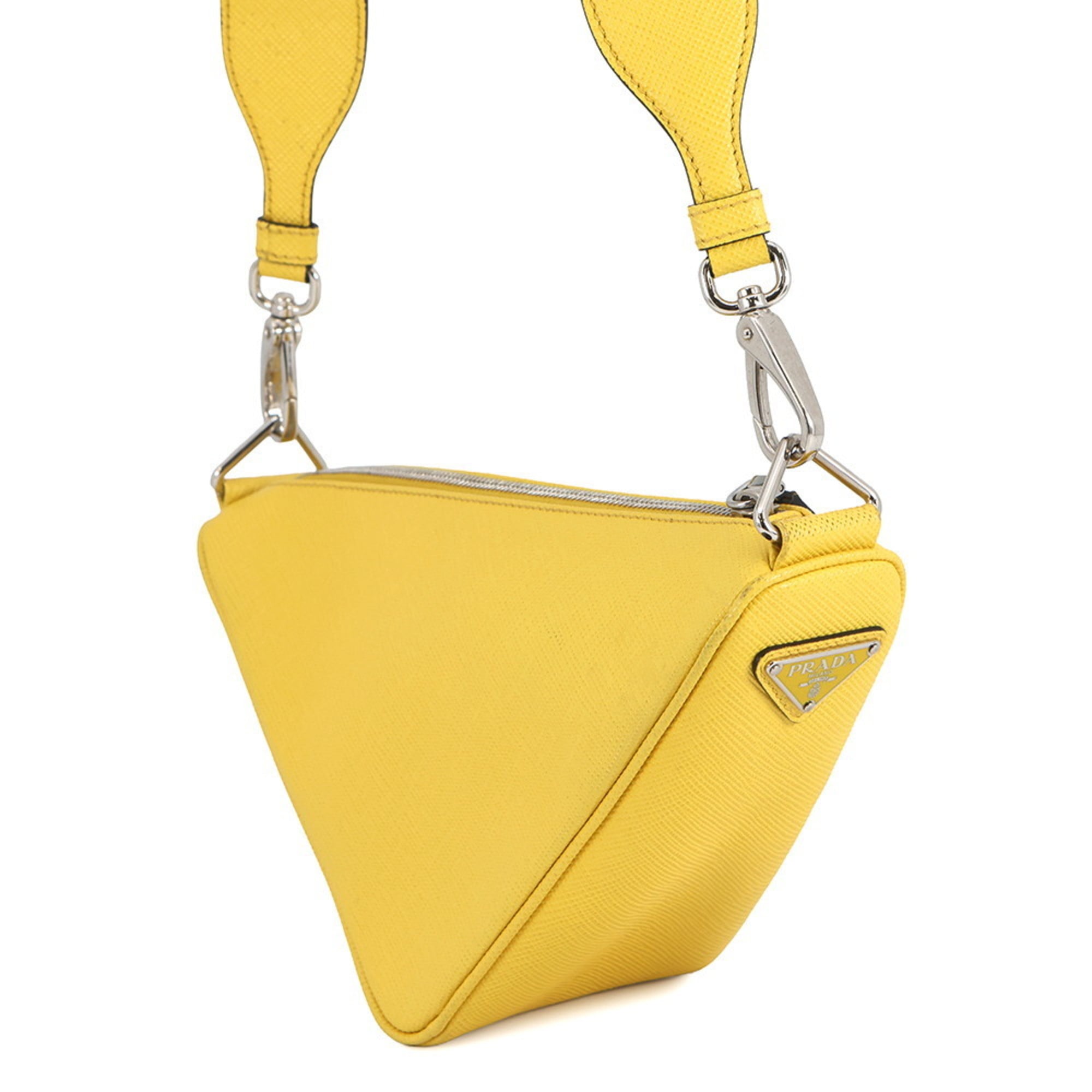 Prada Triangle Shoulder Bag in Saffiano Leather 2VH155 PRADA
