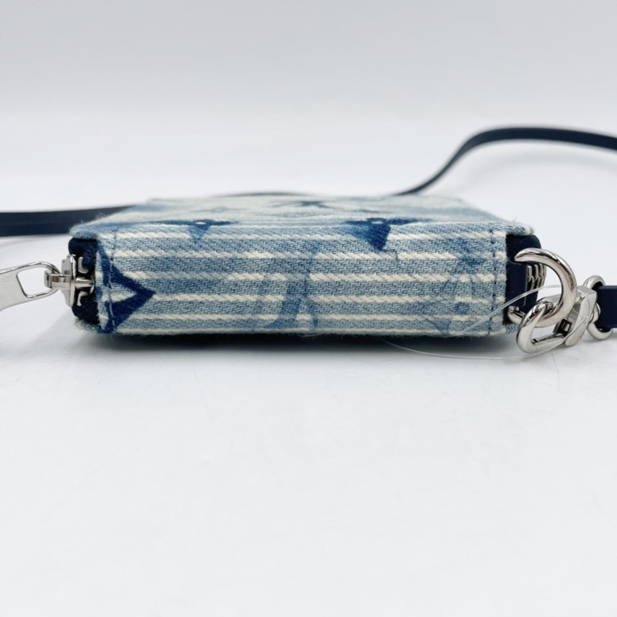 LOUIS VUITTON Zippy Compact Wallet M80461 Blue Monogram Watercolor Men's Round Bifold