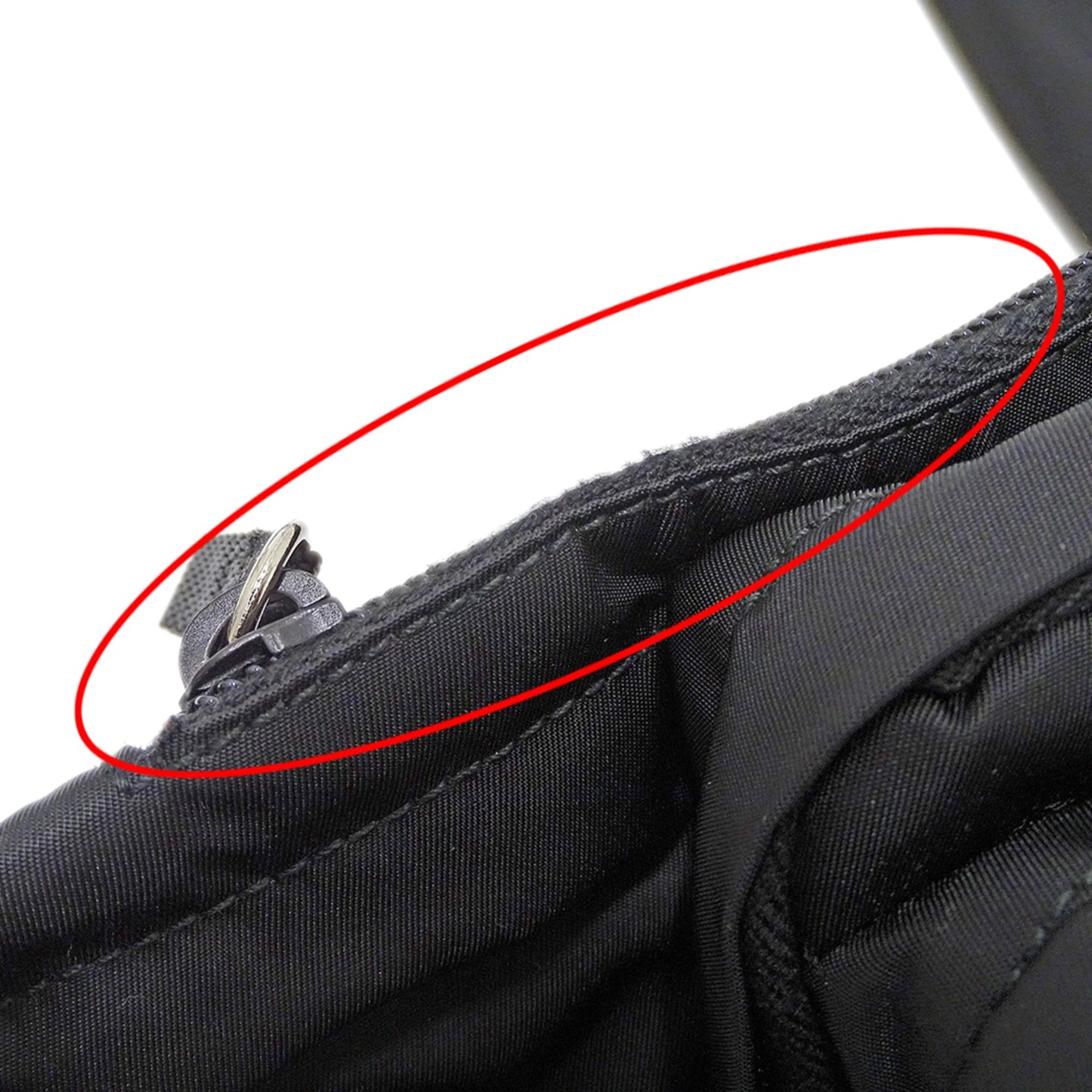 Prada PRADA bag for men and women, branded body bag/waist bag, nylon, black, 2VL056, black logo