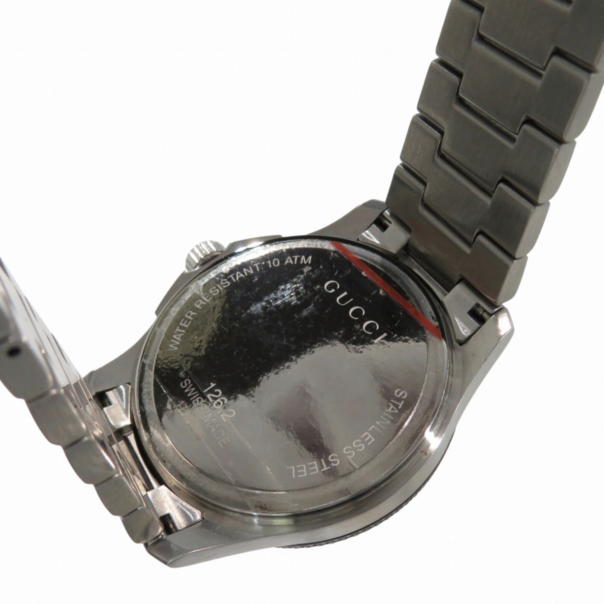 Gucci Timeless Diver Watch, Total Weight 166.5g, Stainless Steel, Quartz, Black Dial, YA126279 — Good