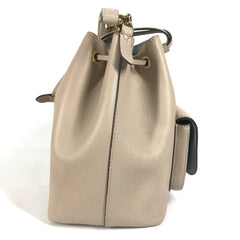 LOUIS VUITTON M57688 Lockme Bucket NV Handbag, 2-Way Drawstring Shoulder Bag, Leather, Women's, Sand Beige — Like New