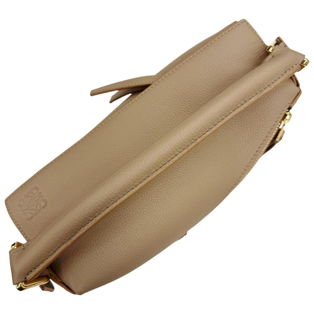 LOEWE Puzzle Edge Small A510P60X30 Sand Calfskin Shoulder Bag Handbag Gold Hardware Women's — Like New