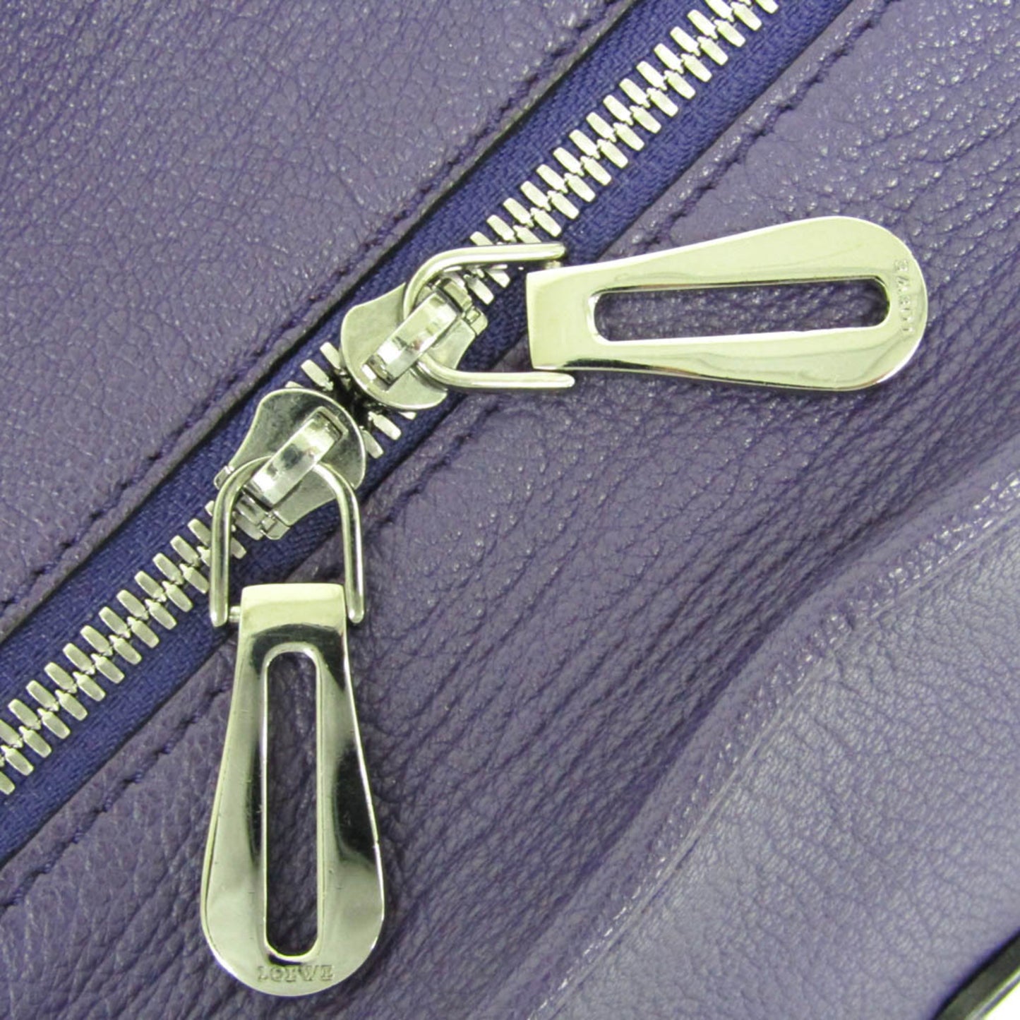 Loewe Amazona 36 Women's Leather Handbag Purple