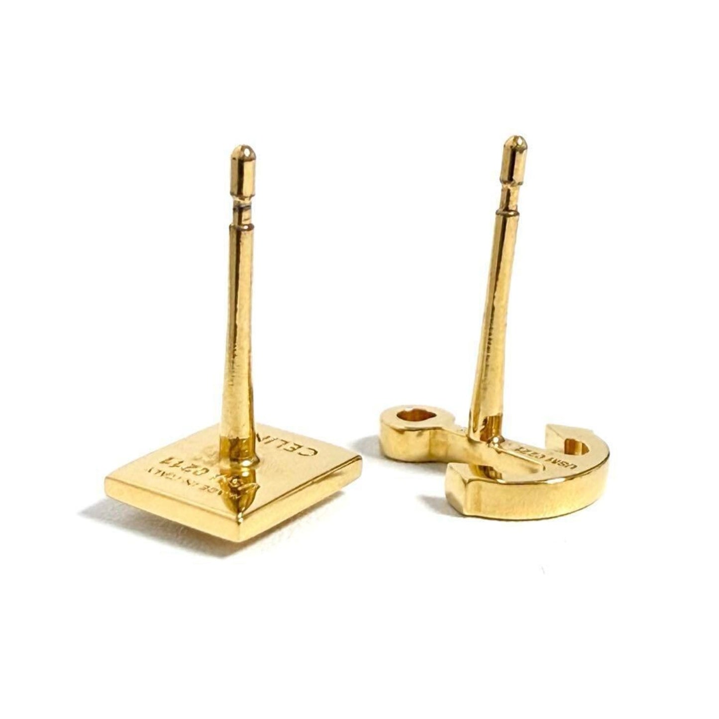 Celine Women's Asymmetrical Earrings C Logo Anchor