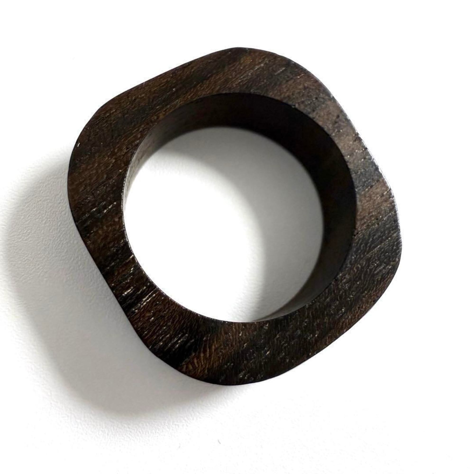 Louis Vuitton Men's Wood and Metal Square Ring — Like New