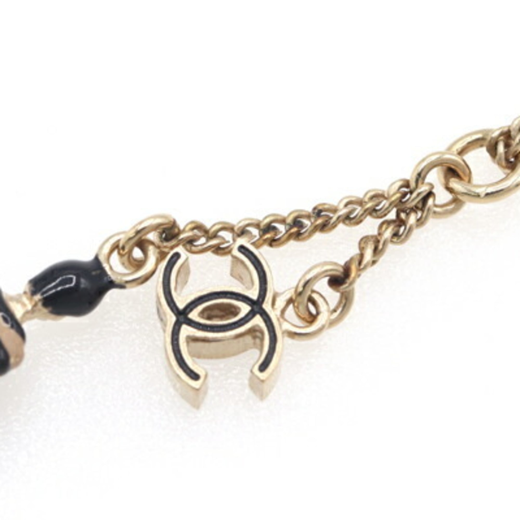 Chanel Coco D'or Necklace A85059 Matte Gold Metal B14C 2014 Model Long Pendant with Mark, Women's CHANEL