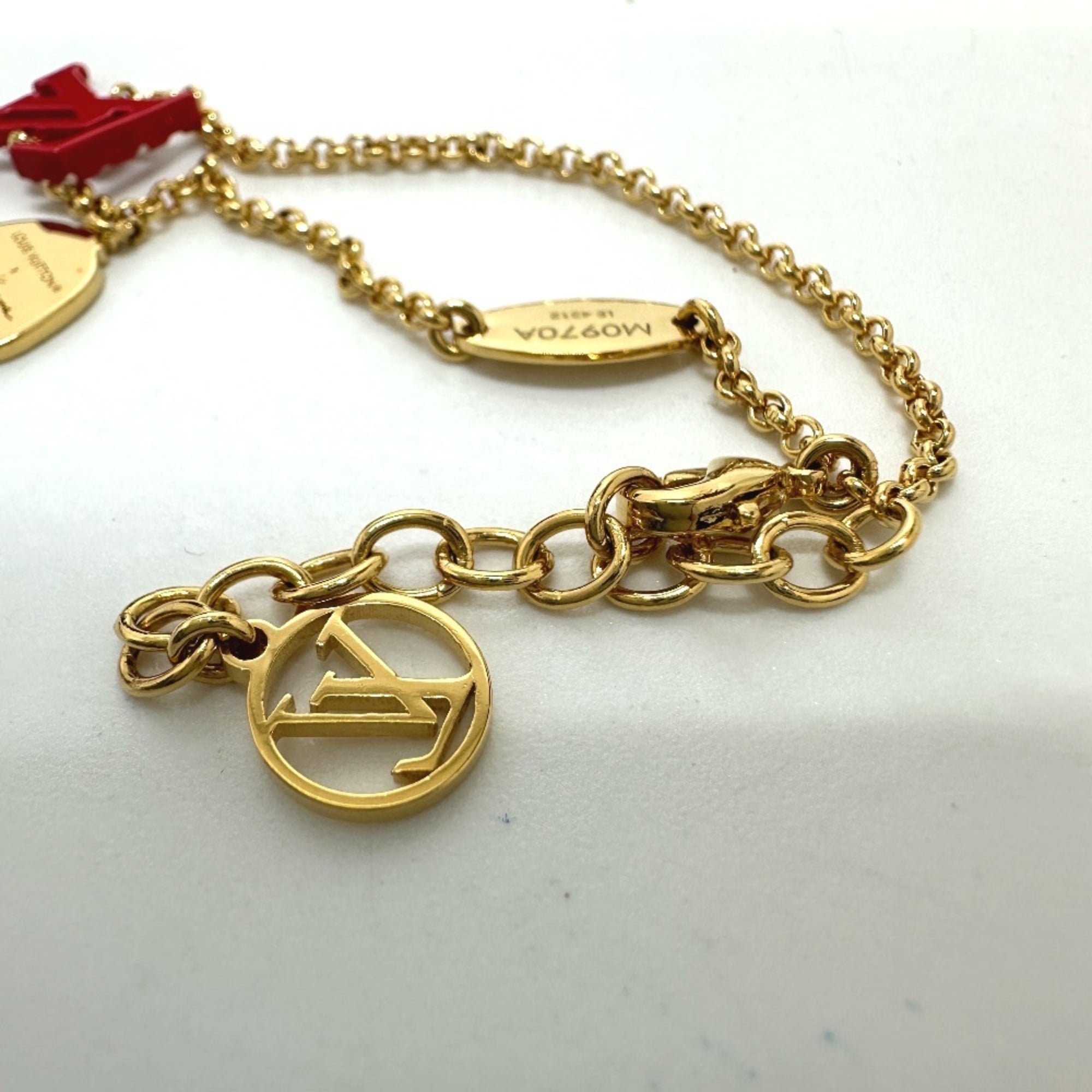 LOUIS VUITTON M0970A LV×YK Yayoi Kusama Collaboration Bracelet LV Iconic Infinity Dot Metal Women's Red — New - Store Return