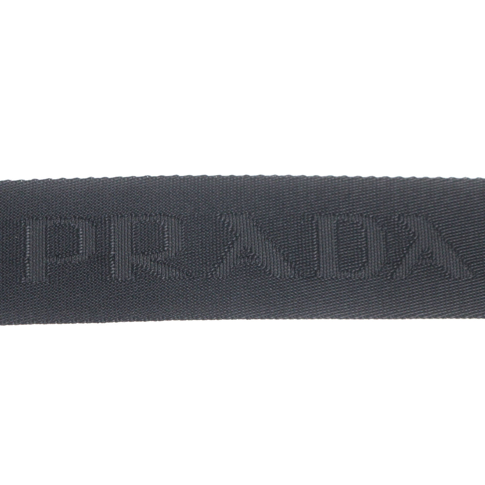PRADA 2ZH194 Saffiano Leather Nylon Re-Nylon Triangle Logo Plate Smartphone Case Body Bag Black Silver Hardware Made in Italy Men's — Like New